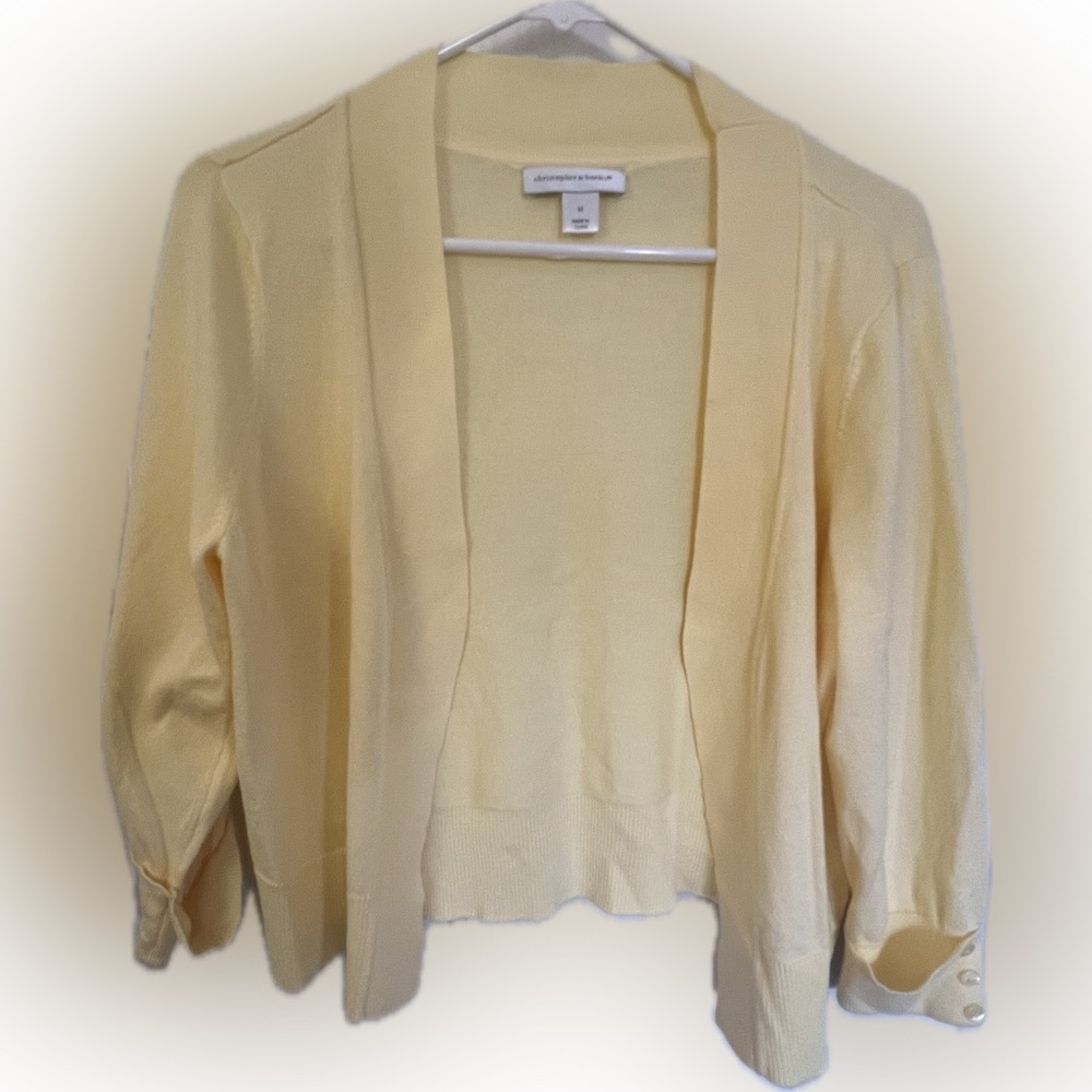Yellow cardigan